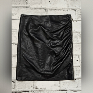 Le Chateau Black Faux Leather Mini Skirt